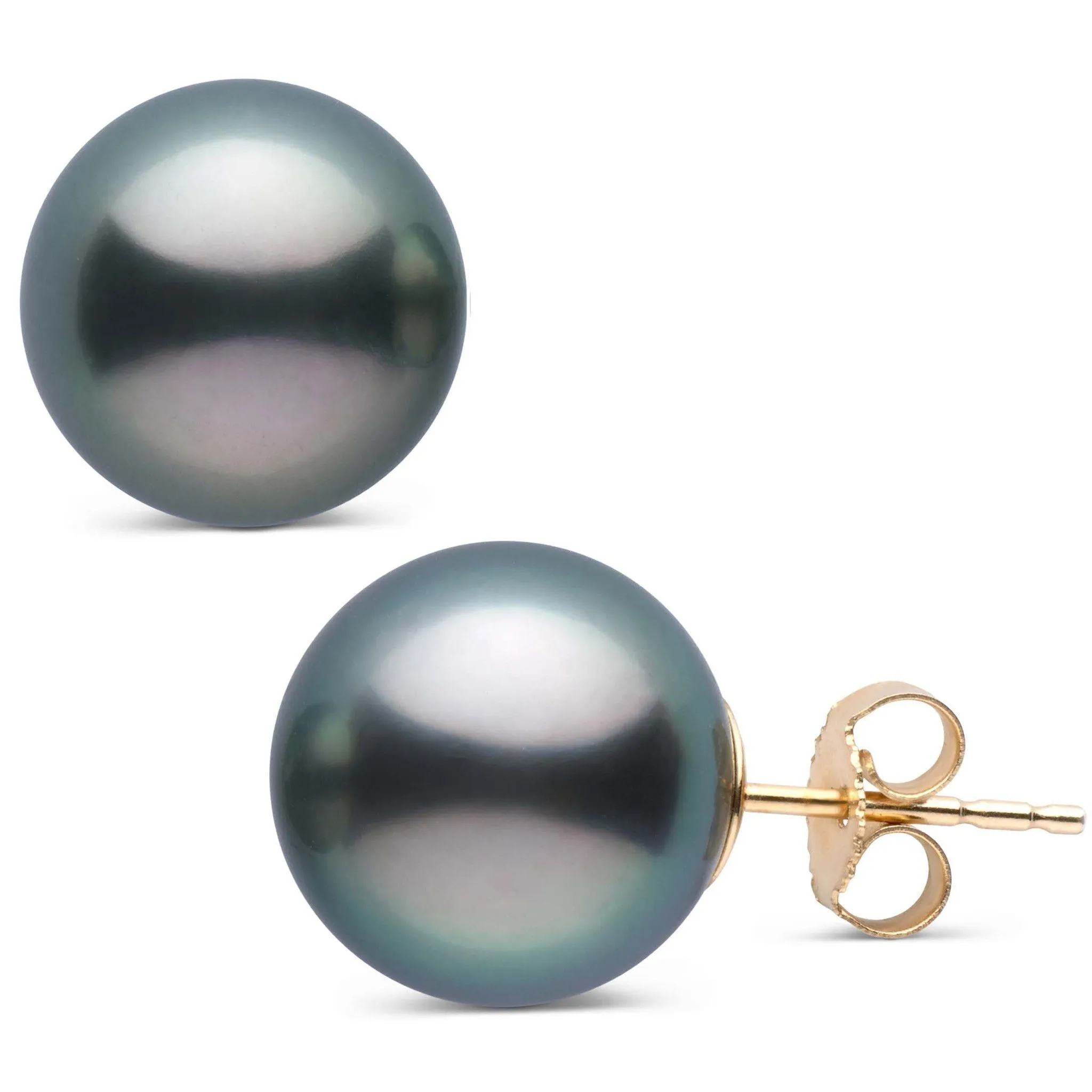 12.0-13.0 mm AAA Tahitian Pearl Stud Earrings