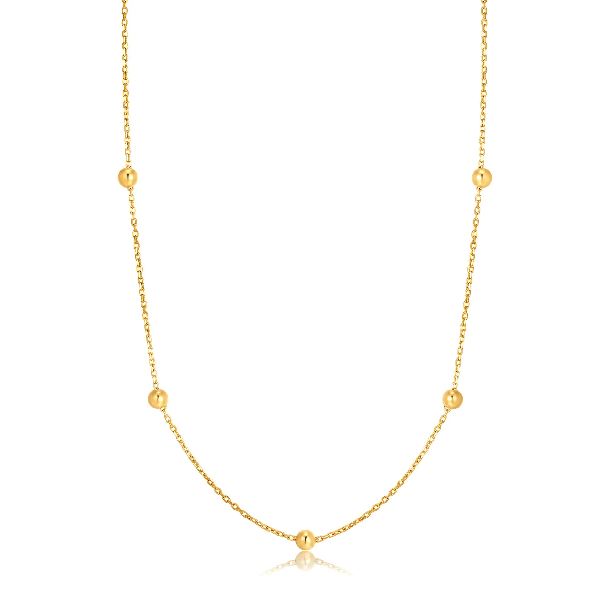 14kt Gold Mixed Disc Necklace