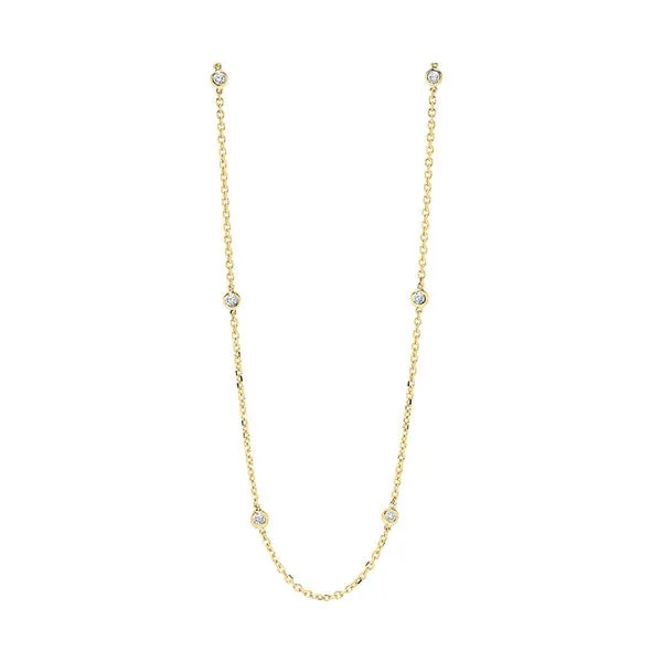 14Kt Yellow Gold Diamond (1Ctw) Necklace