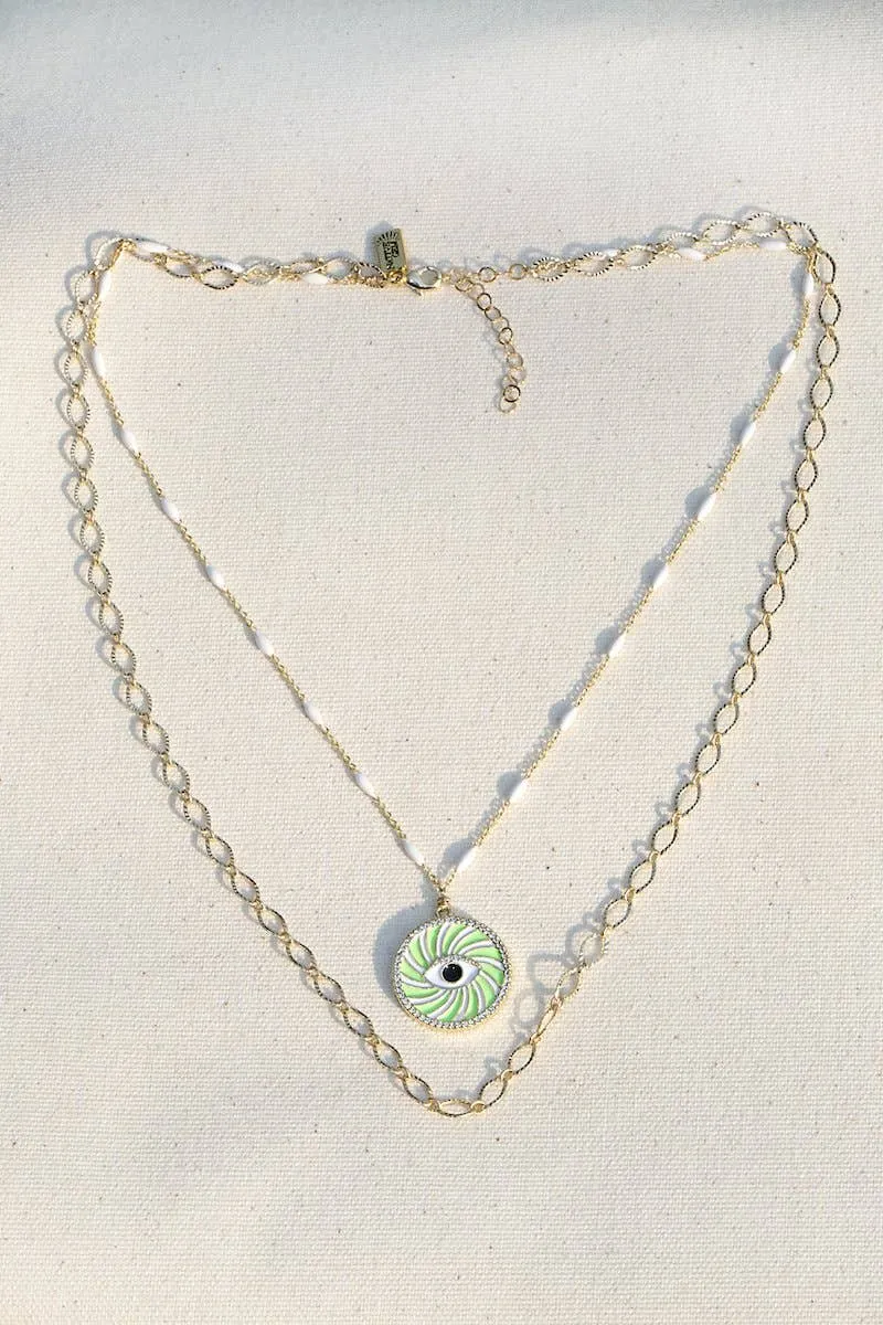 ACID TRIP NECKLACE- LIME