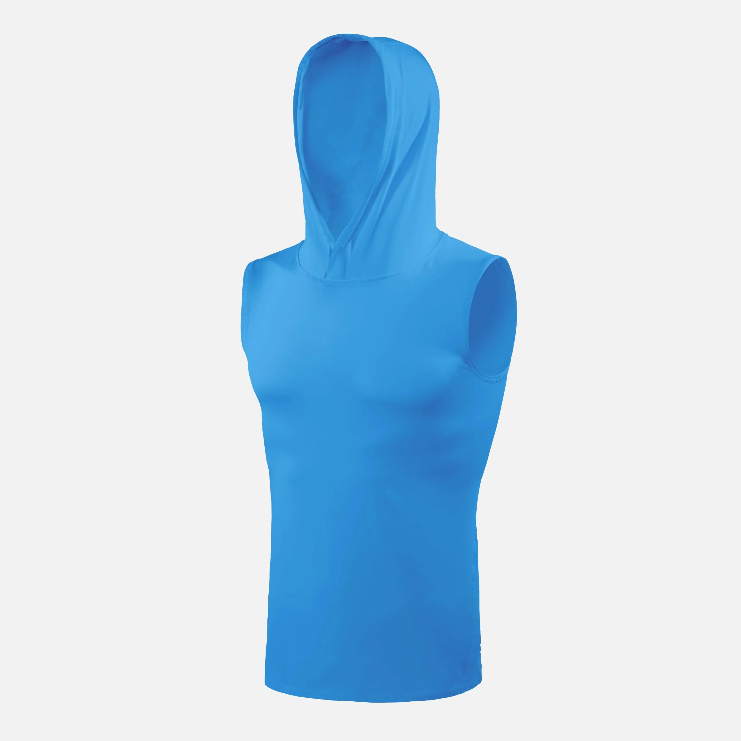 Air Force Blue Sleeveless Compression Hoodie