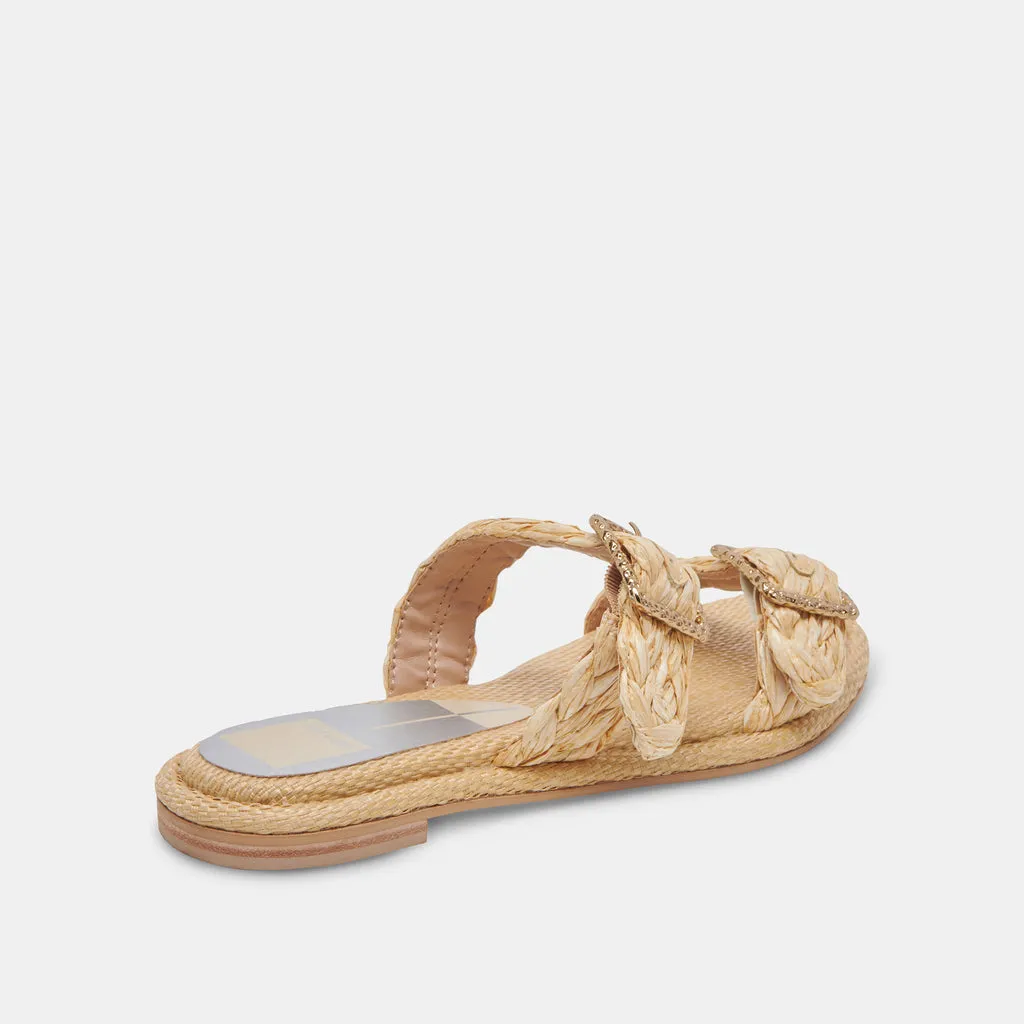 ALAINA SANDALS LT NATURAL RAFFIA– Dolce Vita 6967323590722