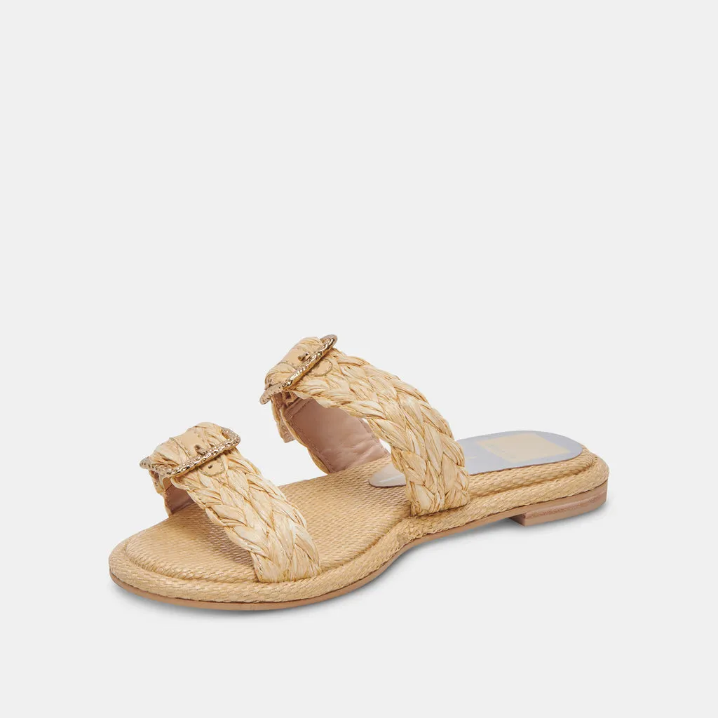 ALAINA SANDALS LT NATURAL RAFFIA– Dolce Vita 6967323590722