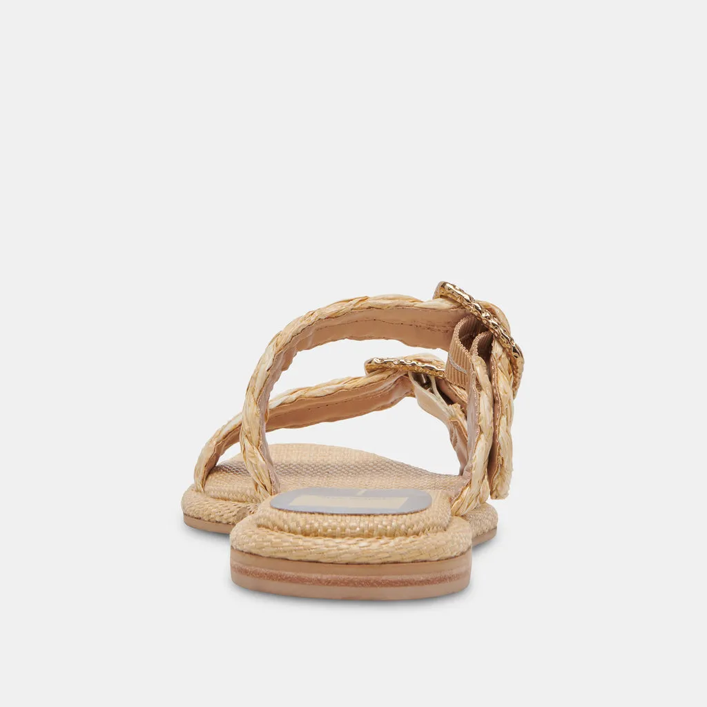 ALAINA SANDALS LT NATURAL RAFFIA– Dolce Vita 6967323590722