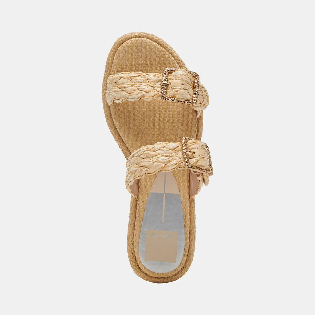 ALAINA SANDALS LT NATURAL RAFFIA– Dolce Vita 6967323590722