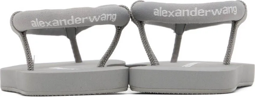 Alexander Wang Black Tubular Flip Flop Sandals