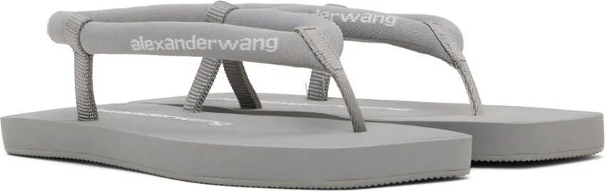 Alexander Wang Black Tubular Flip Flop Sandals