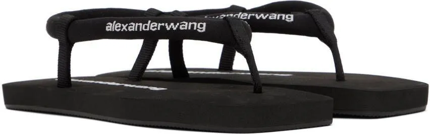 Alexander Wang Black Tubular Flip Flop Sandals