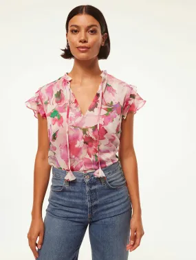 Basia Blouse - Garden Fuchsia