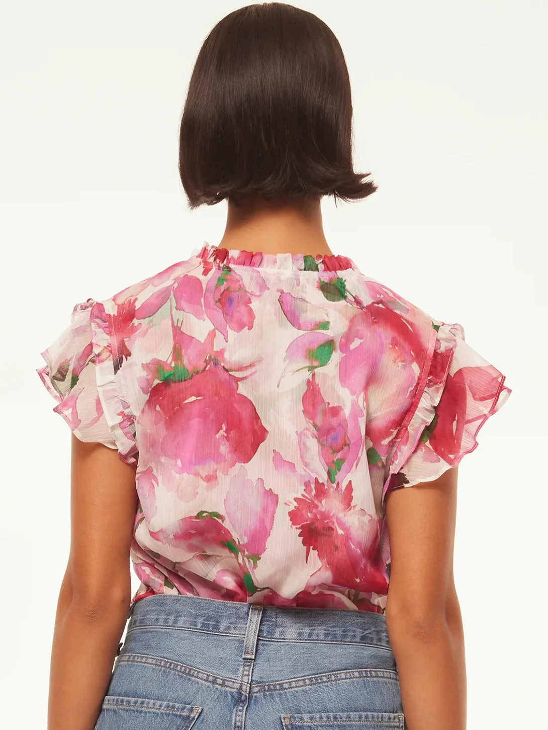 Basia Blouse - Garden Fuchsia