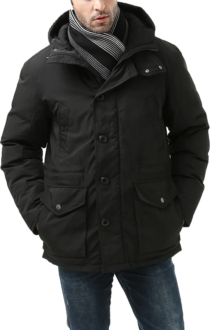 BGSD Men's Tommy Hooded Waterproof Down Parka Coat