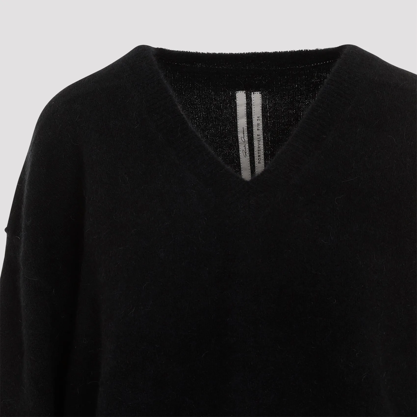 Black Tommy V-Neck Alpaca-blend Sweater