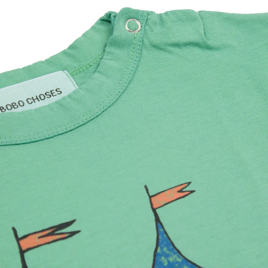 Bobo Choses Baby Faraway Castle T-shirt Green