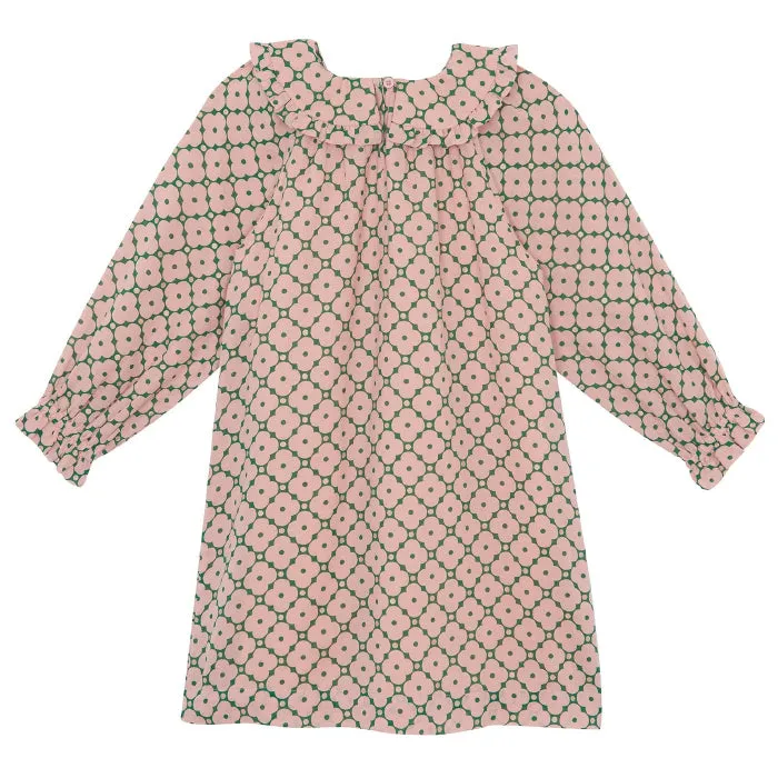 Bonton Child Heidi Dress Pink Geometric Print