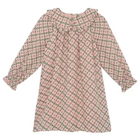 Bonton Child Heidi Dress Pink Geometric Print