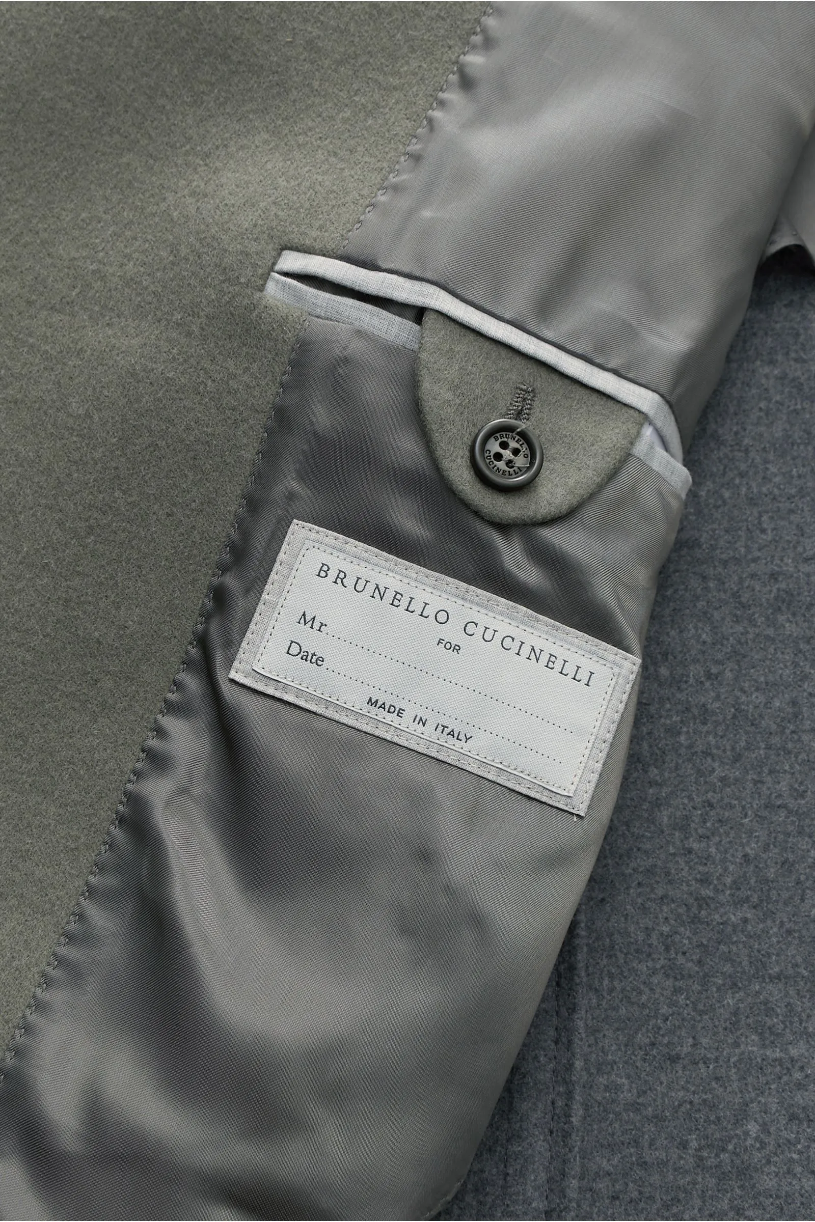 BRUNELLO CUCINELLI wool coat grey-green