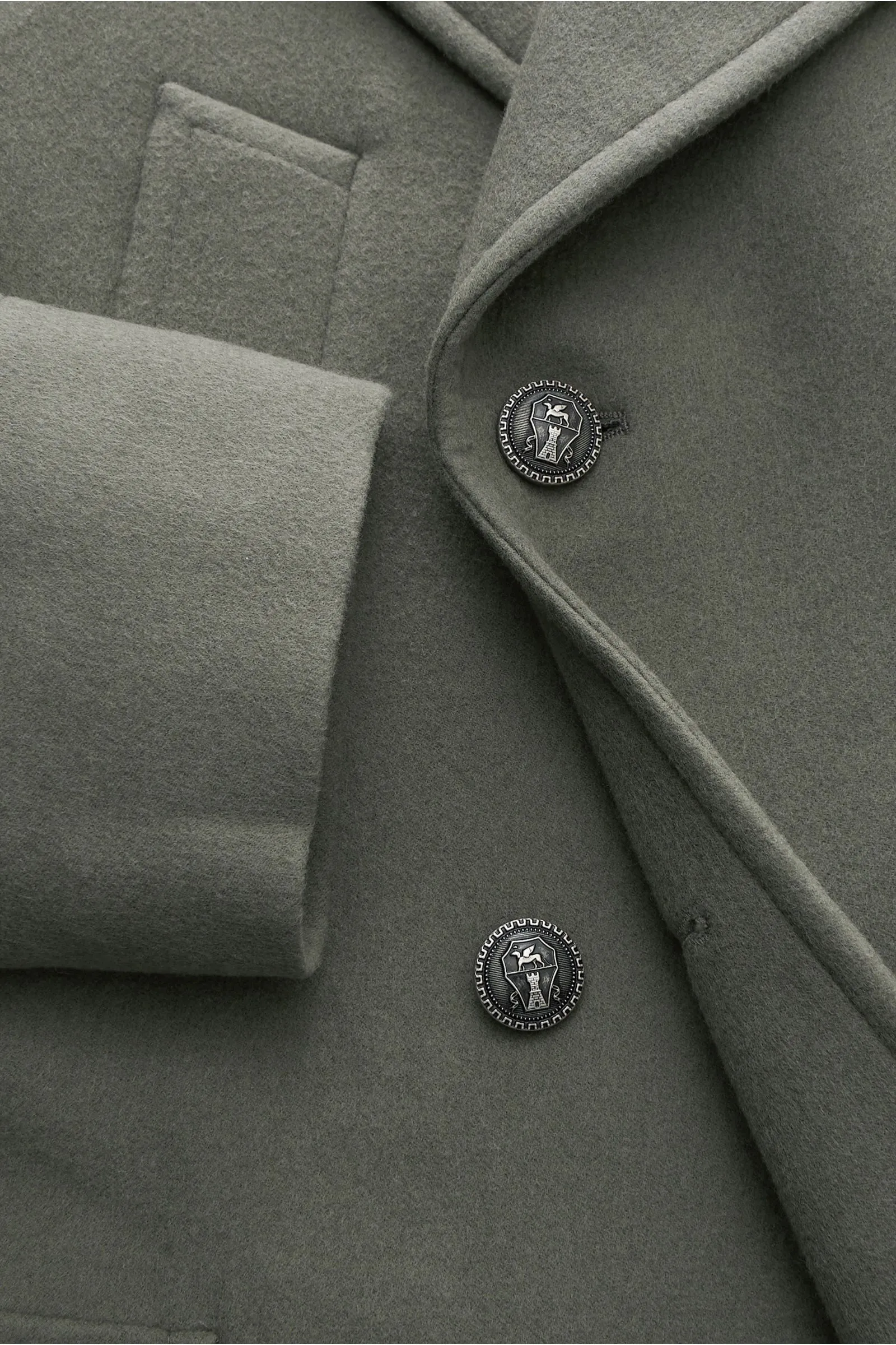 BRUNELLO CUCINELLI wool coat grey-green