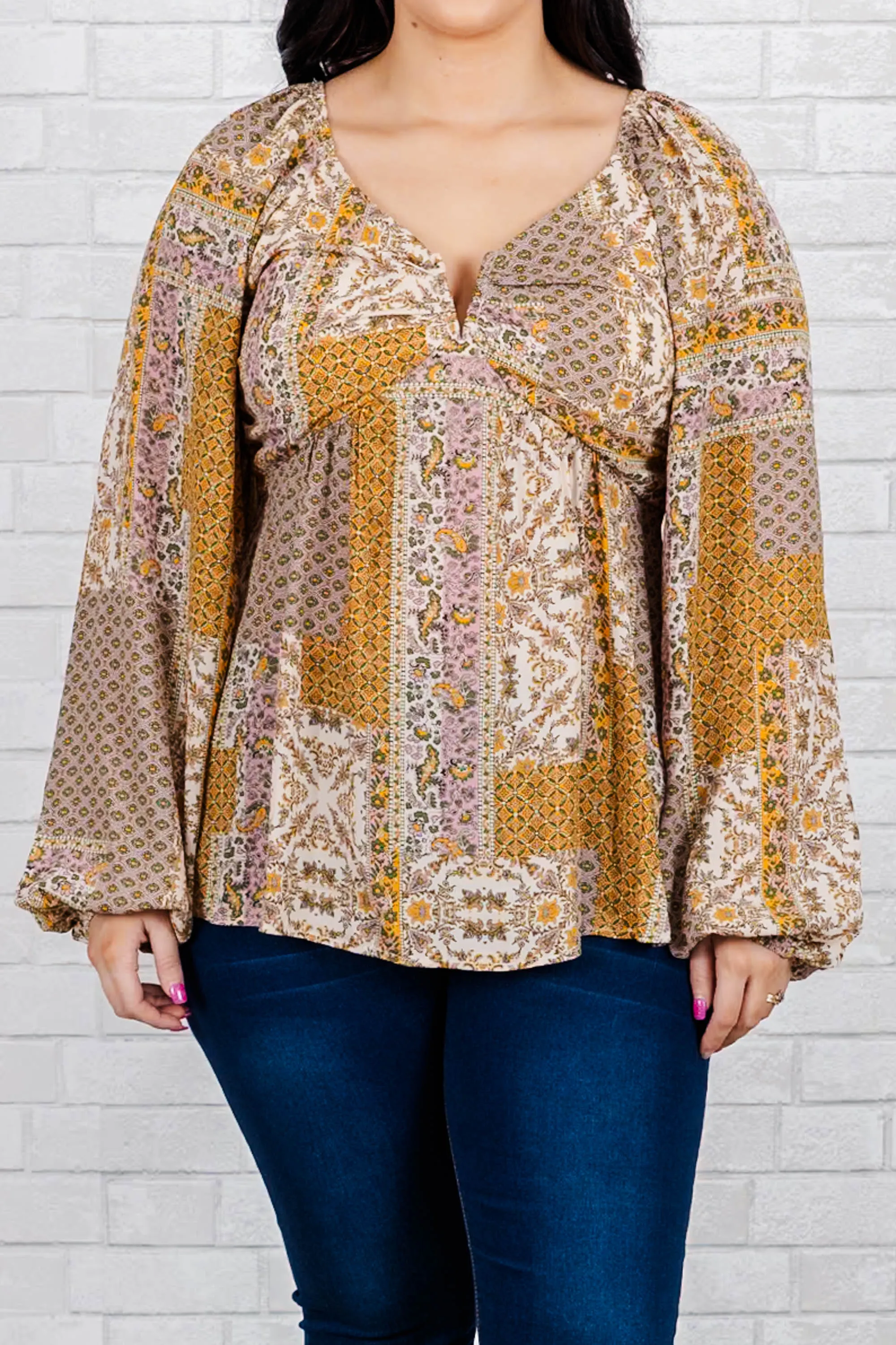 Buy Myself Flowers Blouse, Beige