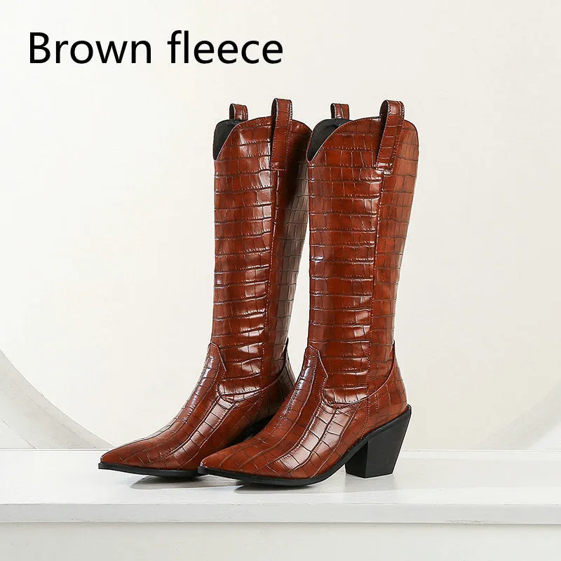 Casual Knee-length Boots High Boots