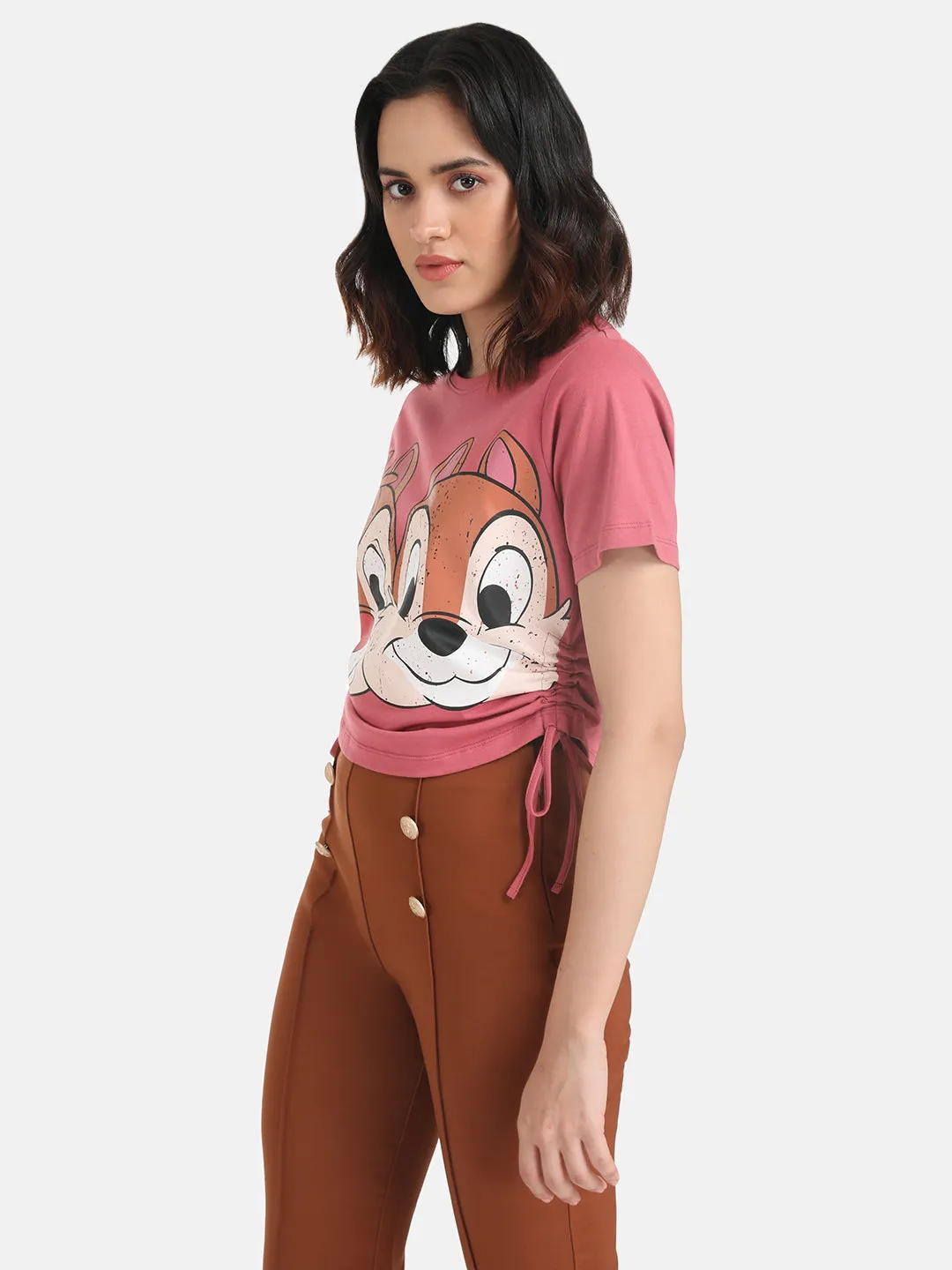 Chip And Dale  Disney Printed Crop T-Shirt