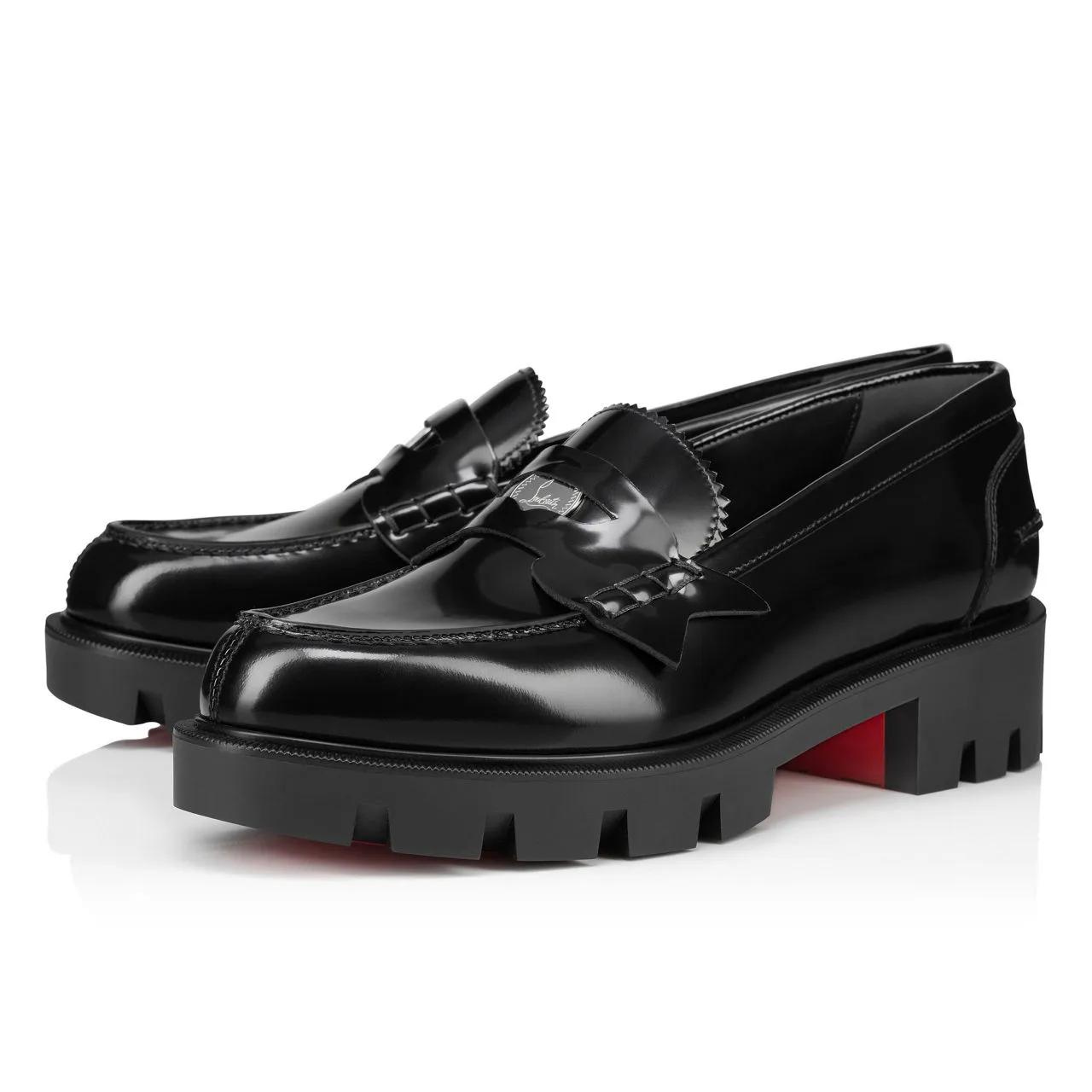 CHRISTIAN LOUBOUTIN Penny Lug Loafers - Red