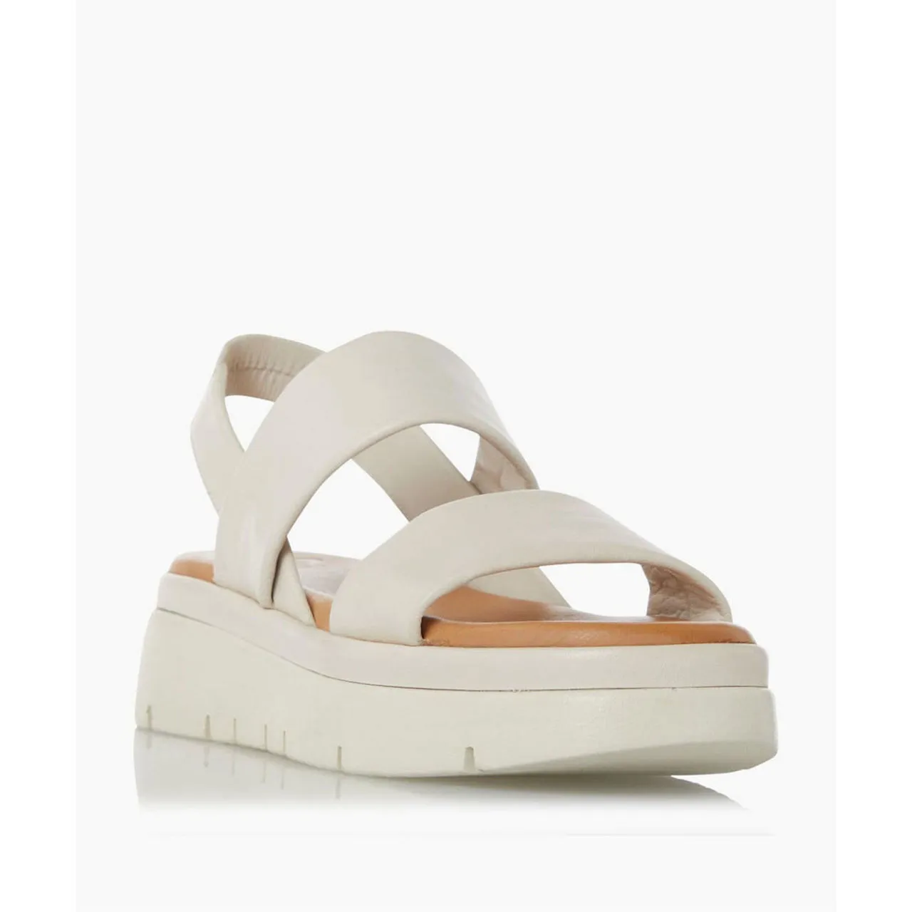 DUNE LONDON Location Padded Flatform Sandals - White