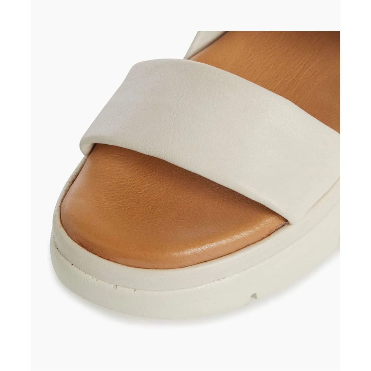 DUNE LONDON Location Padded Flatform Sandals - White