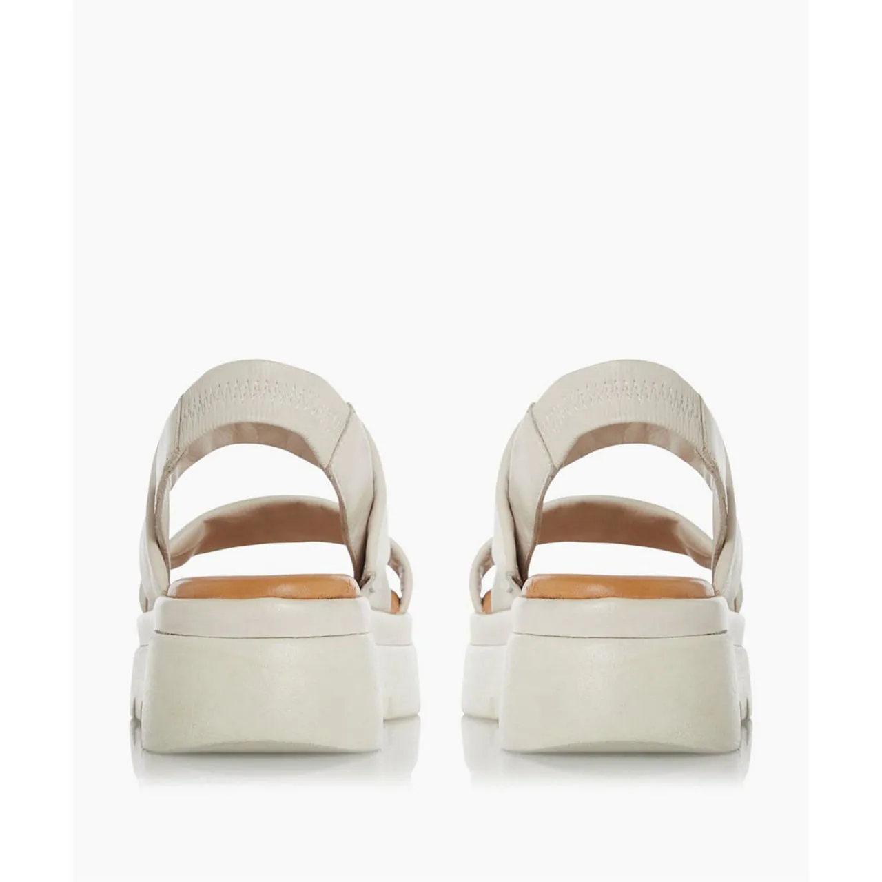 DUNE LONDON Location Padded Flatform Sandals - White