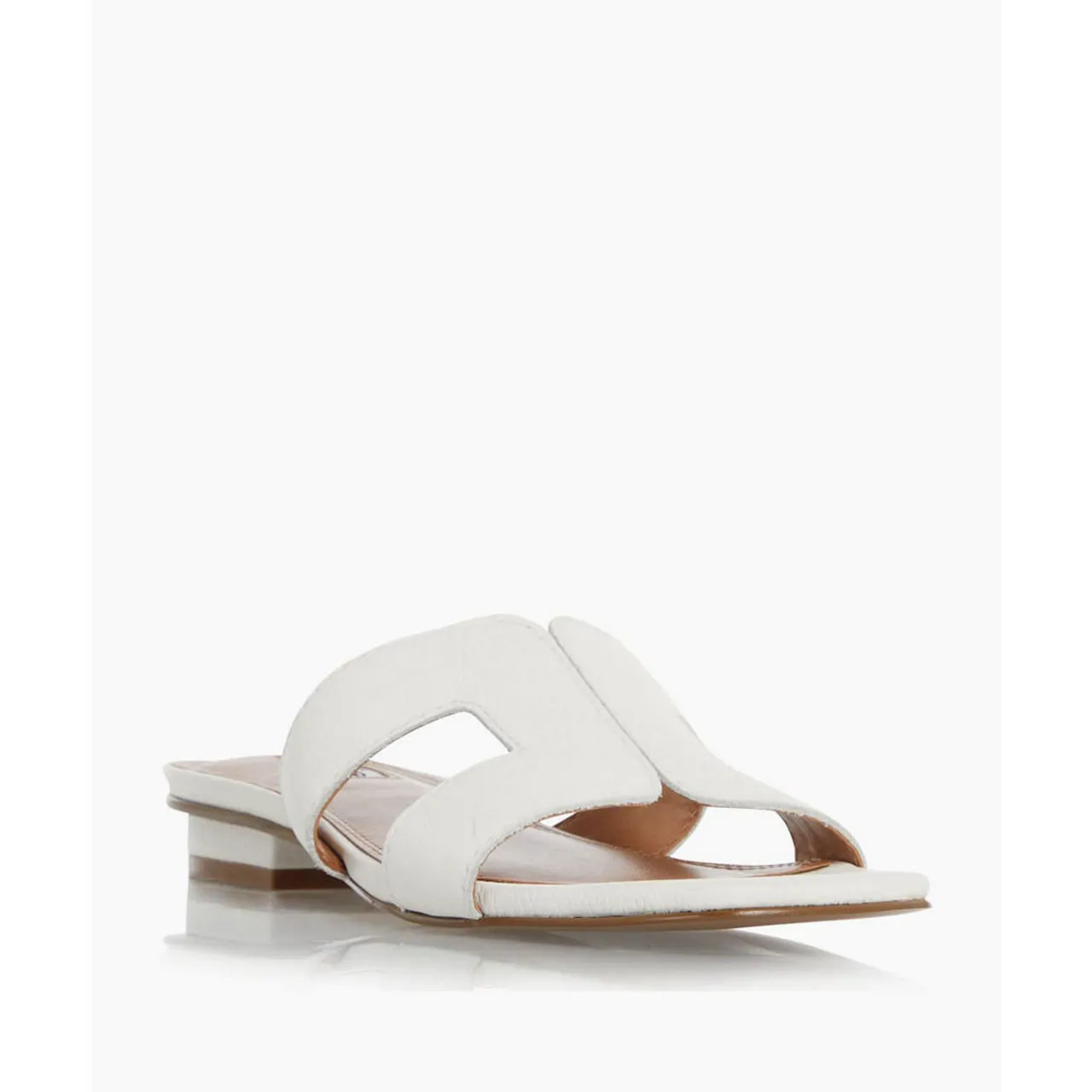 DUNE LONDON Loupe Smart Slider Sandals - White