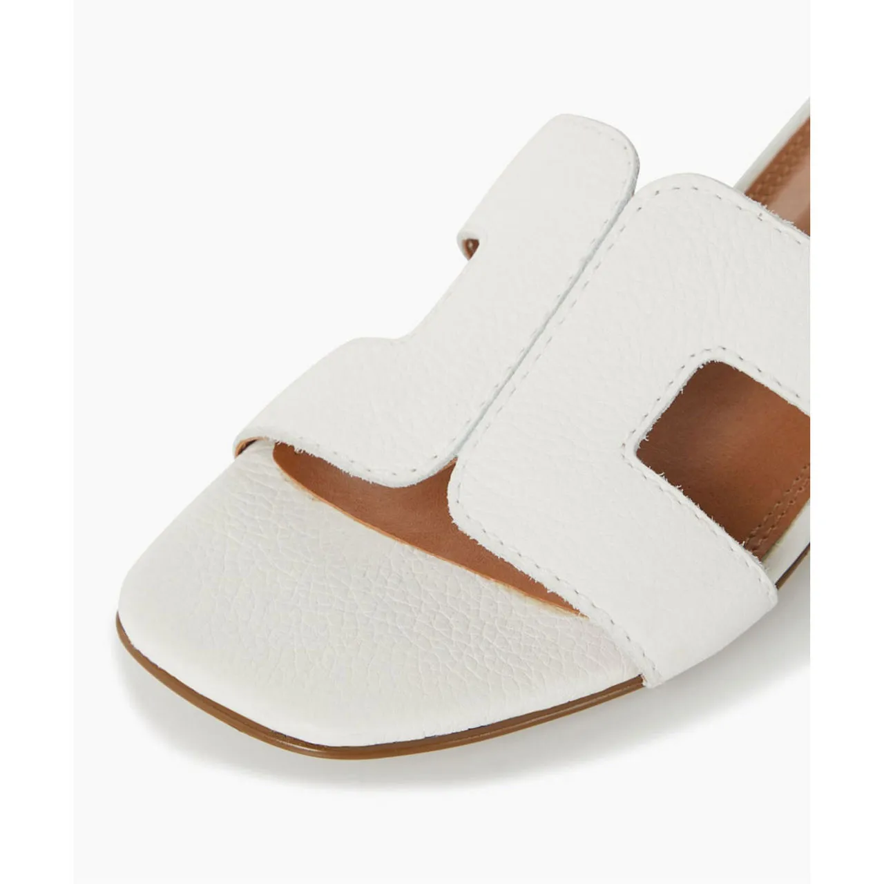 DUNE LONDON Loupe Smart Slider Sandals - White