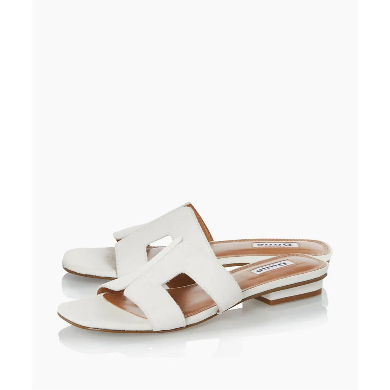 DUNE LONDON Loupe Smart Slider Sandals - White