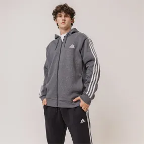 Essentials Fleece 3-Stripes Full-Zip Hoodie | Hoodies & Crews | Stirling Sports