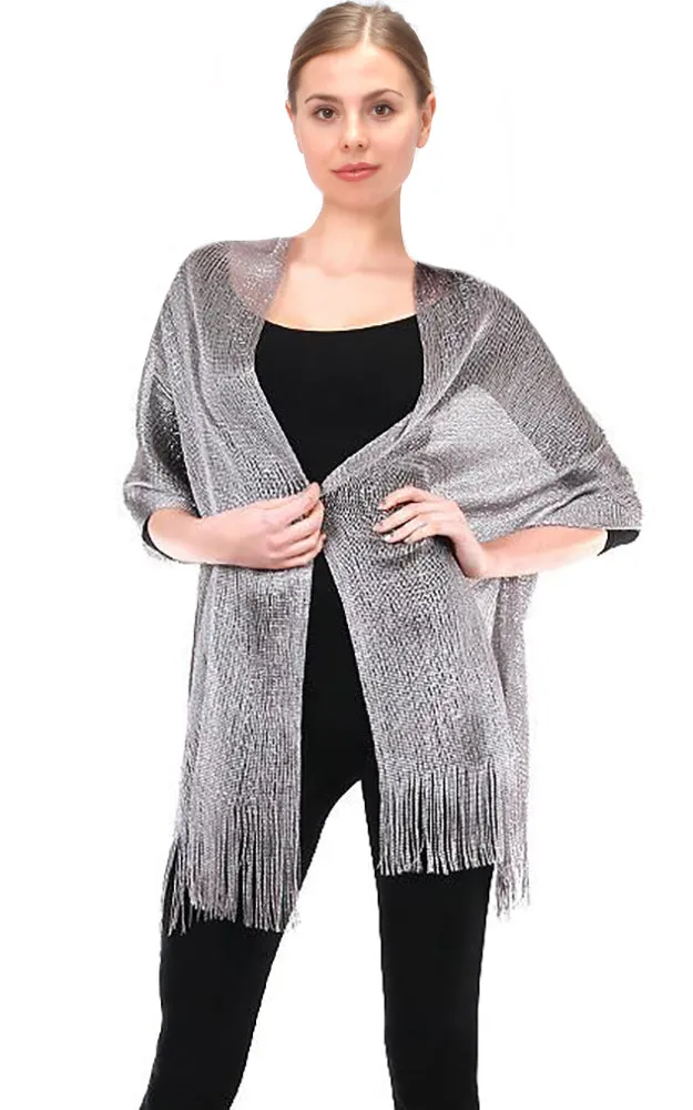 EV147 / 50058 Dark Grey Solid Party Shawl