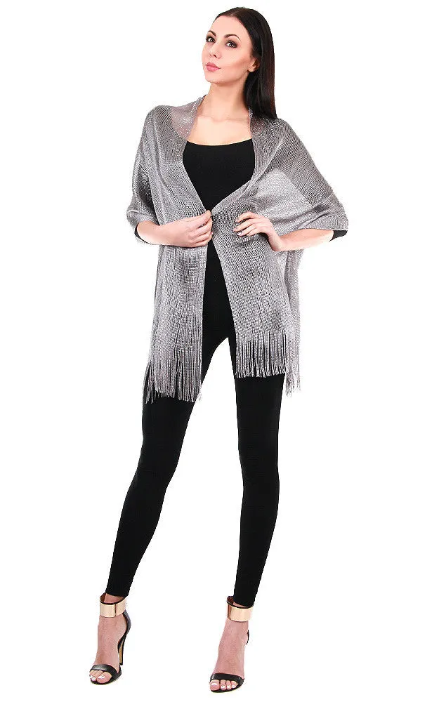 EV147 / 50058 Dark Grey Solid Party Shawl