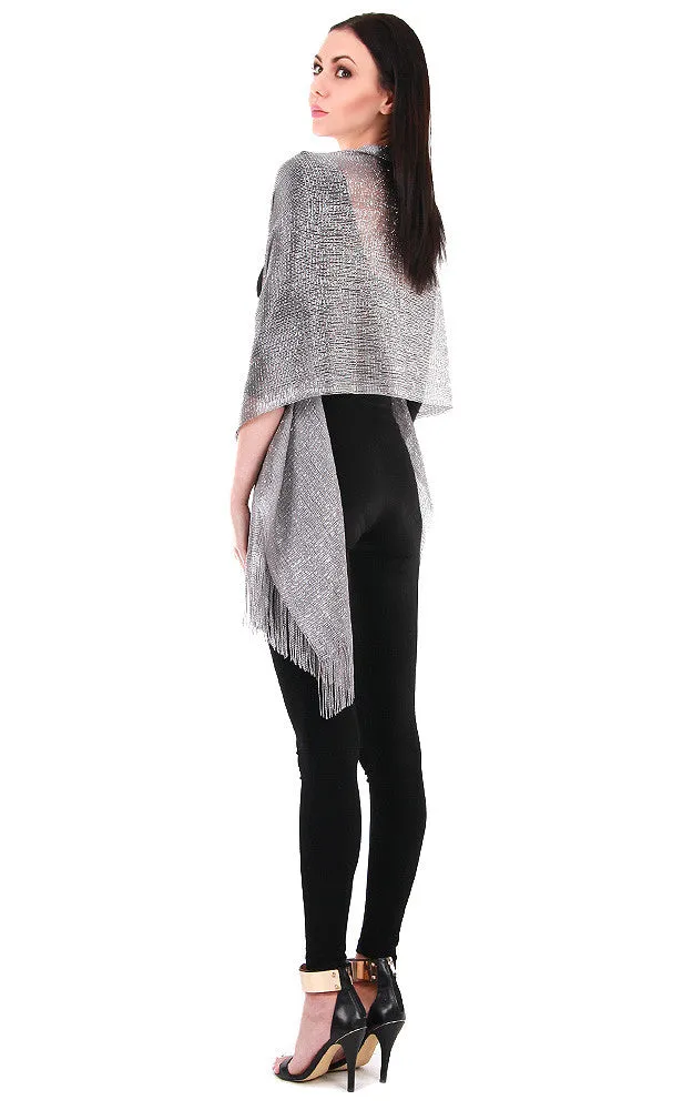 EV147 / 50058 Dark Grey Solid Party Shawl