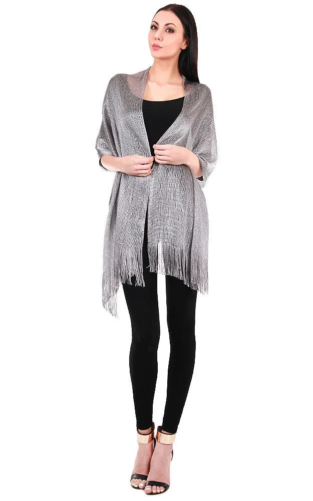 EV147 / 50058 Dark Grey Solid Party Shawl