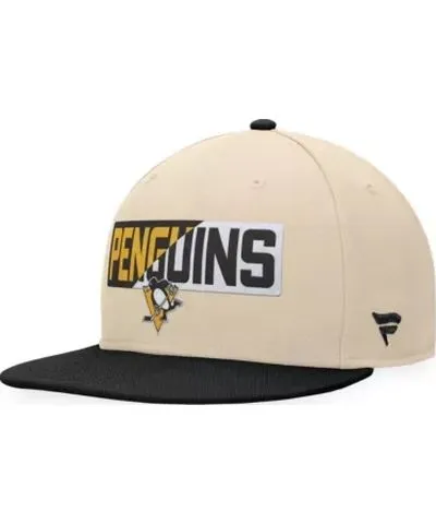 Fanatics Men's NHL Fanatics Cream/Black Pittsburgh Penguins Goalaso Snapback Hat