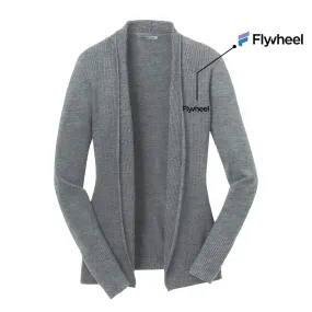 Flywheel Ladies Open Front Cardigan Sweater