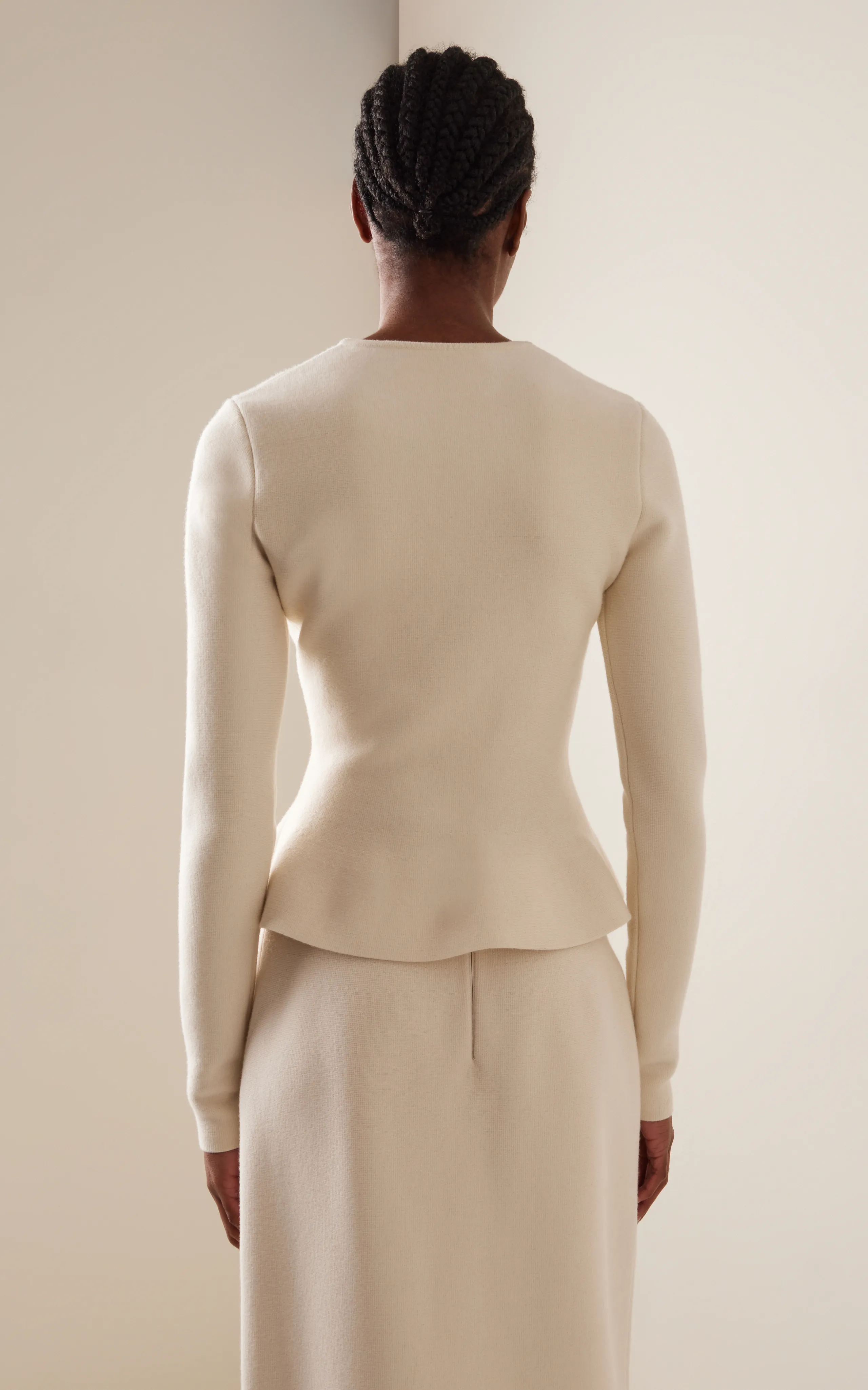 Gabriela Hearst Hegel Wool Peplum Sweater