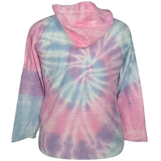 Girlie Girl Originals Peace Sign Tie Dye Long Sleeves Sweatshirt Hoodie