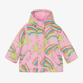 Girls Pink Shooting Star Hooded Coat