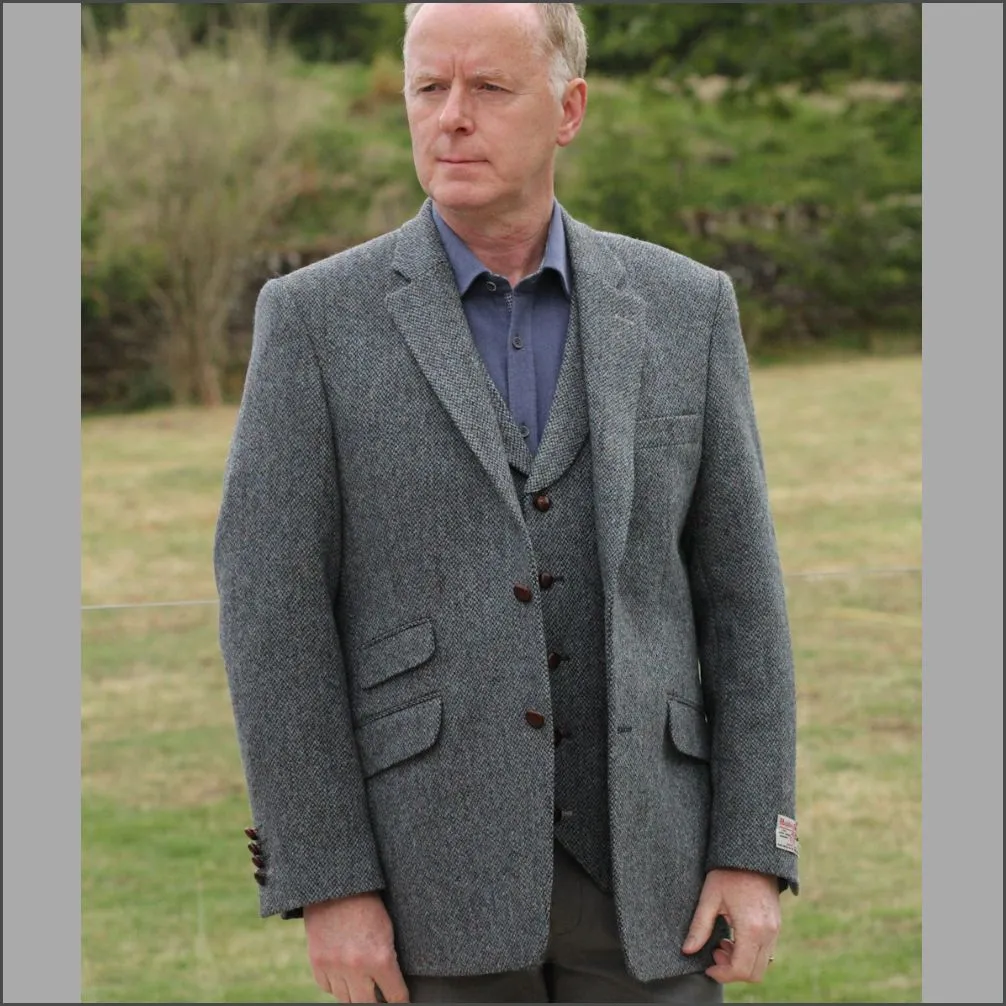 Harris Tweed Blue Marl  Waist Coat>>