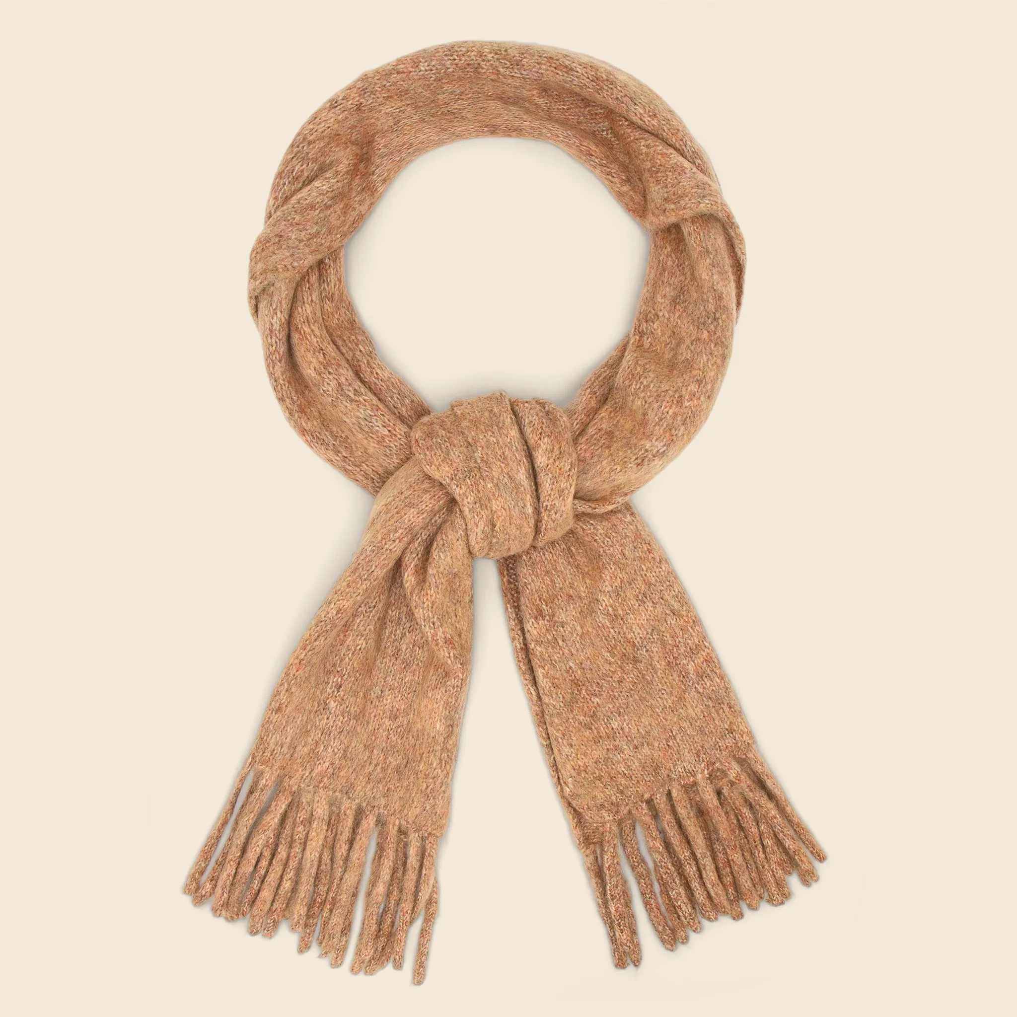 Heather Brushed Scarf - Light Saddle