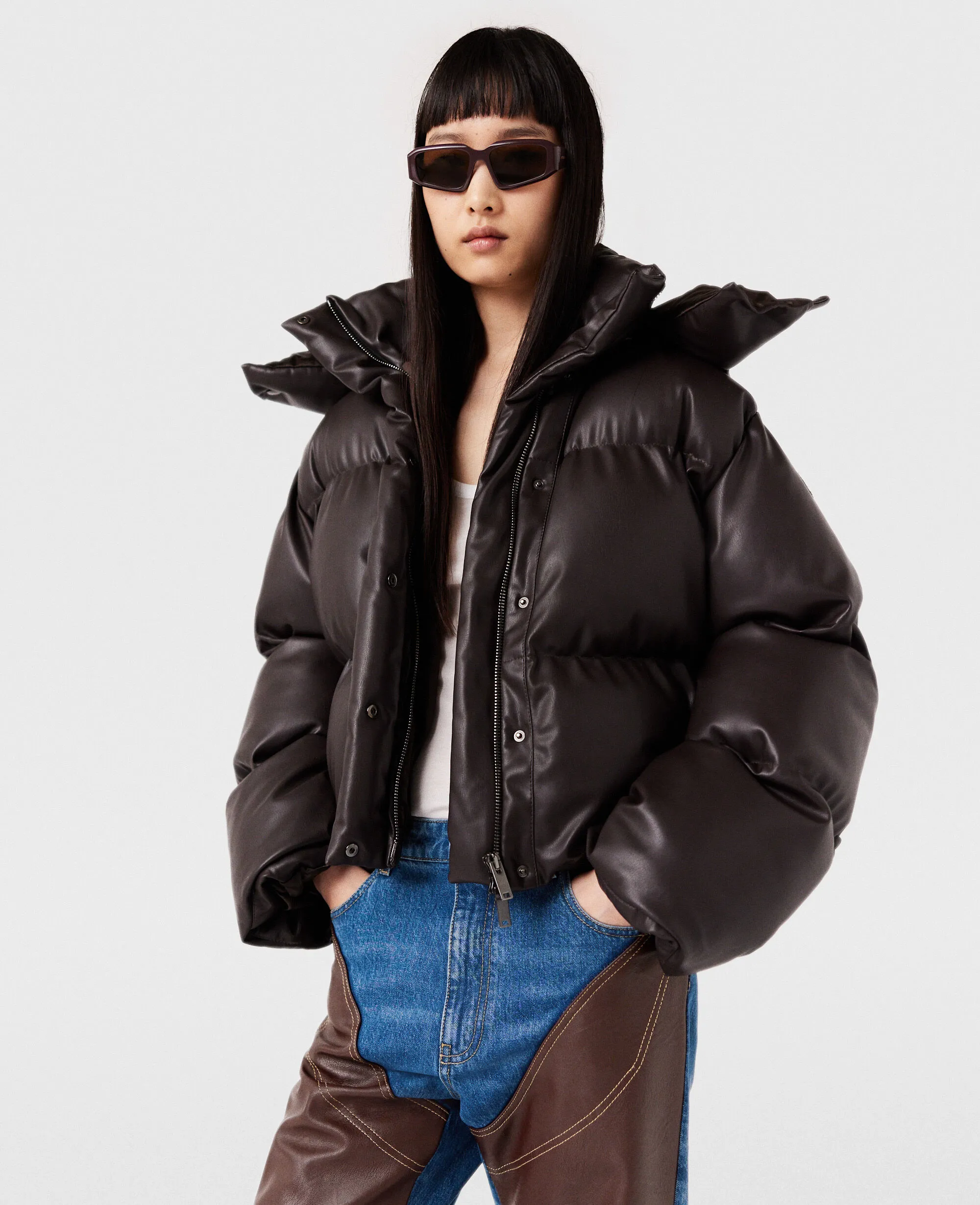 Hooded Alter Mat Puffer Jacket