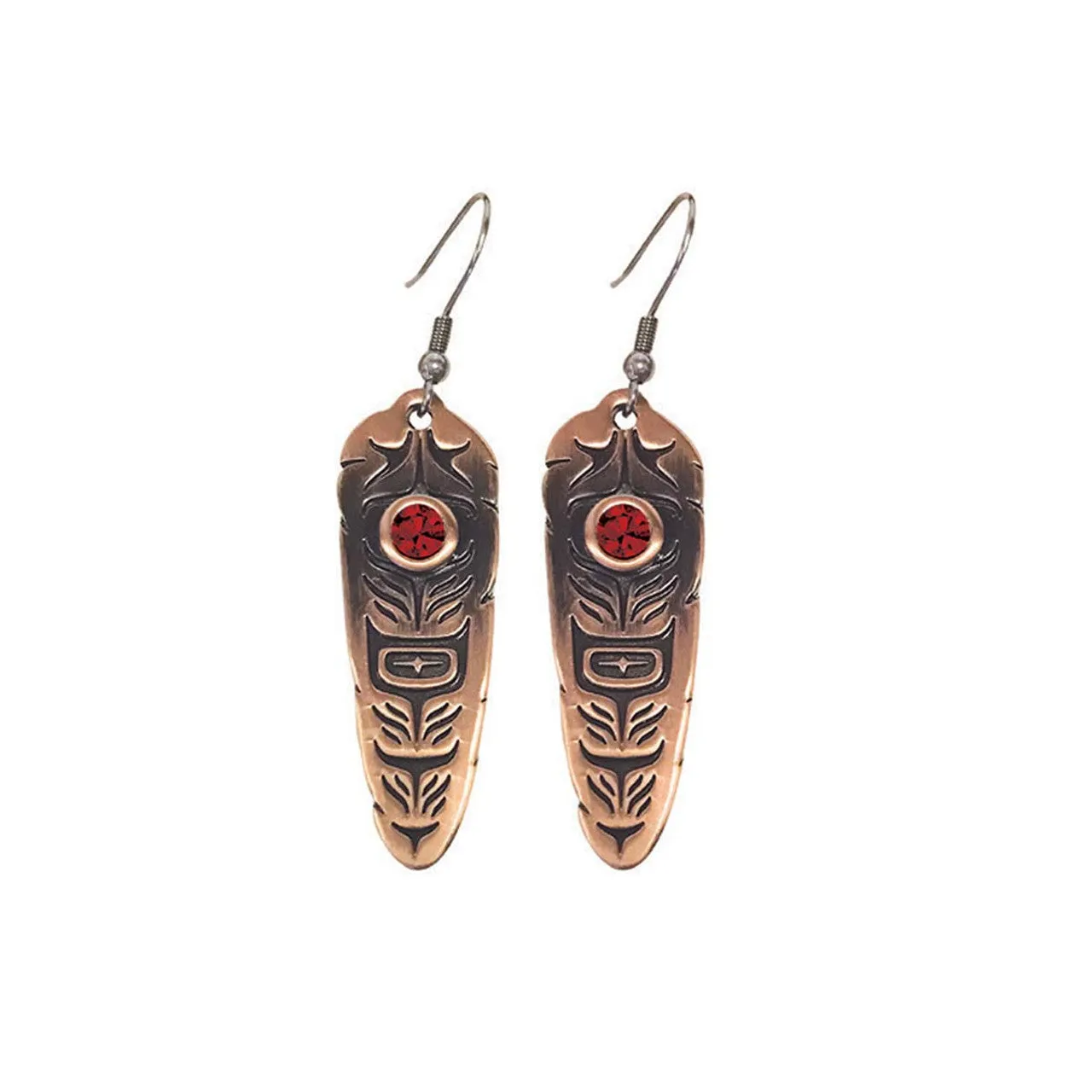 Indigenous Art Sacred Feather Earrings