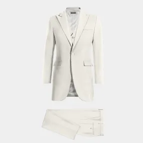 Ivory frock coat with white waistcoat