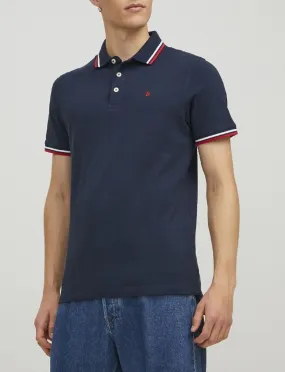 Jack & Jones Paulos Tipped Polo Shirt Navy Blazer