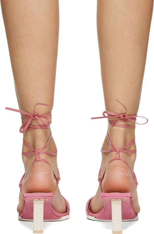 Jacquemus Pink 'Les Sandales Adour' Heeled Sandals