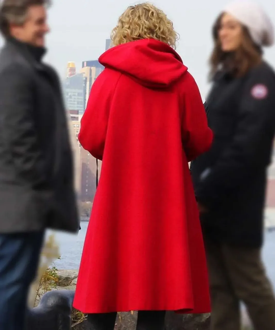 Julia Garner Modern Love Red Coat