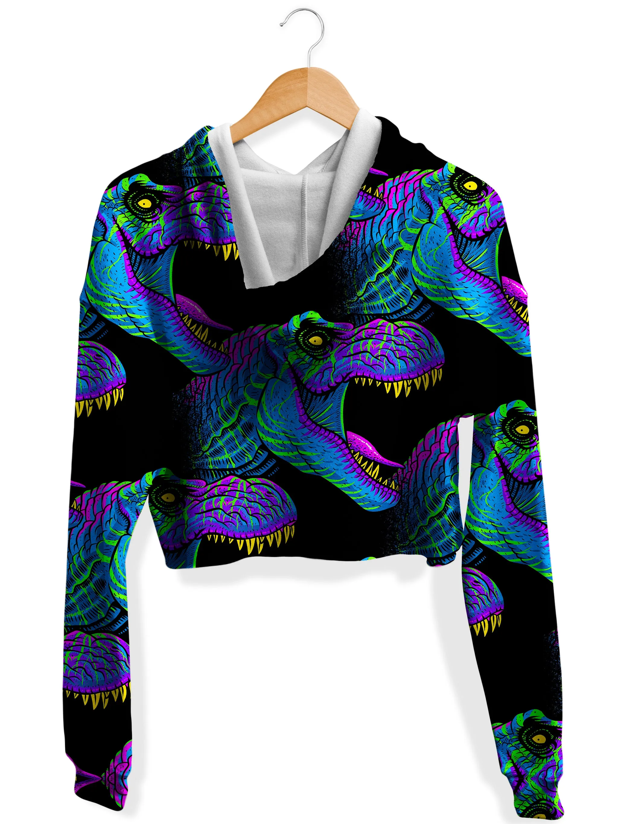 Jurassic Fleece Crop Hoodie